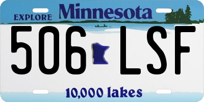 MN license plate 506LSF