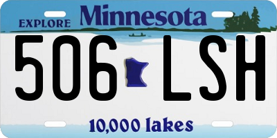 MN license plate 506LSH