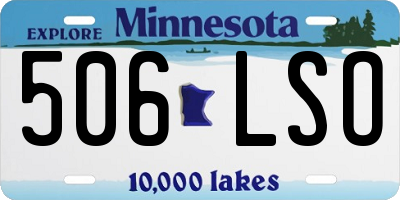 MN license plate 506LSO