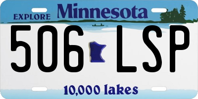 MN license plate 506LSP