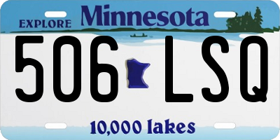 MN license plate 506LSQ