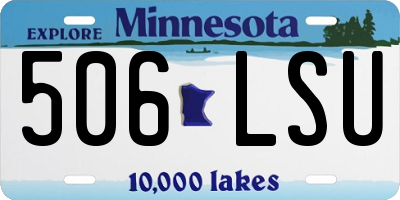 MN license plate 506LSU