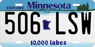 MN license plate 506LSW