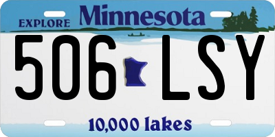 MN license plate 506LSY
