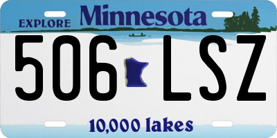 MN license plate 506LSZ