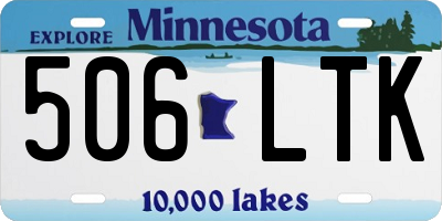 MN license plate 506LTK