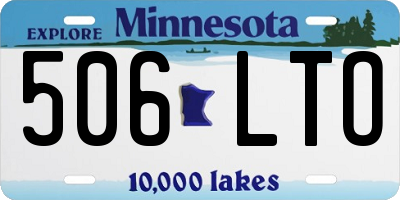 MN license plate 506LTO