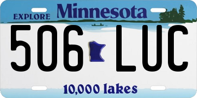 MN license plate 506LUC