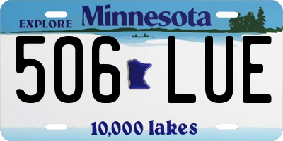 MN license plate 506LUE