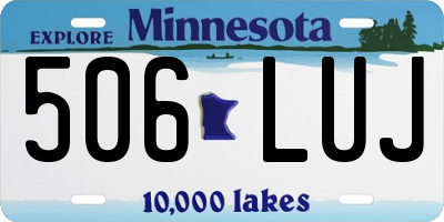MN license plate 506LUJ