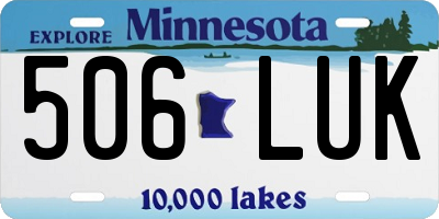 MN license plate 506LUK