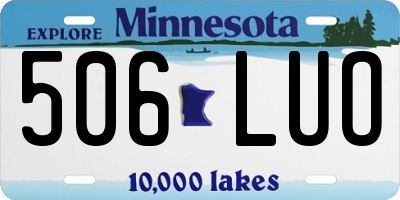 MN license plate 506LUO