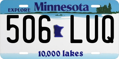 MN license plate 506LUQ