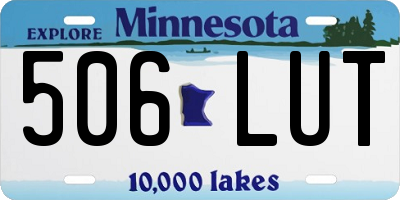 MN license plate 506LUT