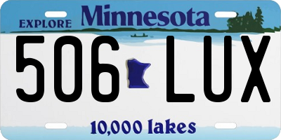 MN license plate 506LUX