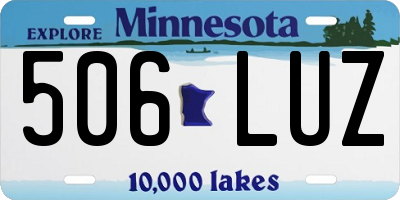 MN license plate 506LUZ