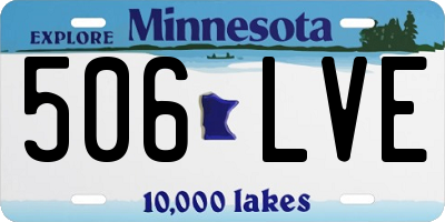 MN license plate 506LVE