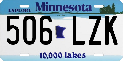 MN license plate 506LZK