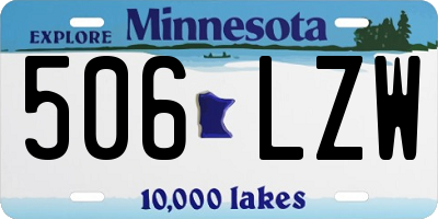 MN license plate 506LZW