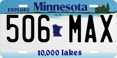 MN license plate 506MAX
