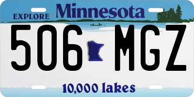 MN license plate 506MGZ