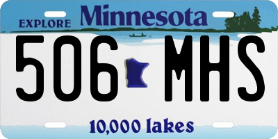 MN license plate 506MHS