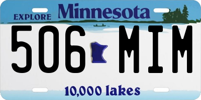 MN license plate 506MIM