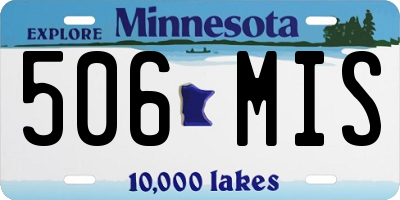 MN license plate 506MIS