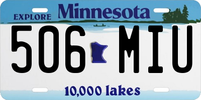 MN license plate 506MIU