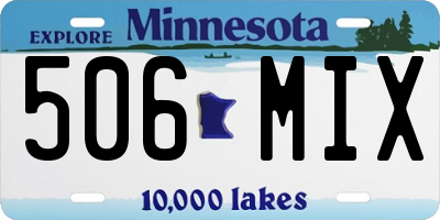MN license plate 506MIX