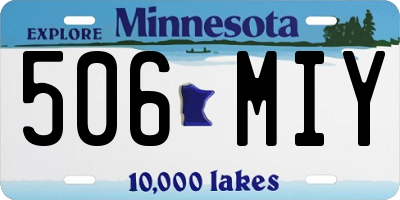 MN license plate 506MIY