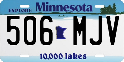 MN license plate 506MJV