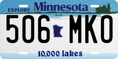 MN license plate 506MKO