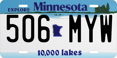 MN license plate 506MYW