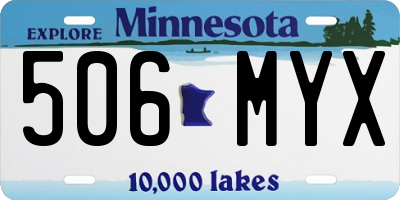MN license plate 506MYX