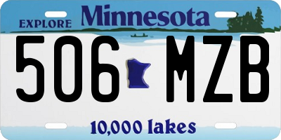 MN license plate 506MZB