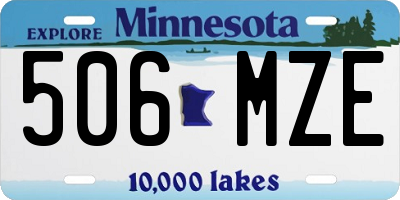 MN license plate 506MZE