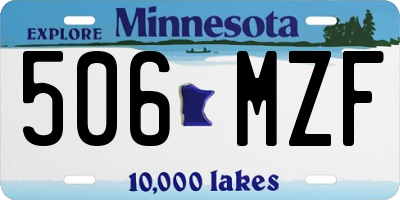 MN license plate 506MZF