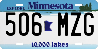 MN license plate 506MZG