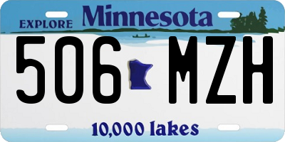 MN license plate 506MZH