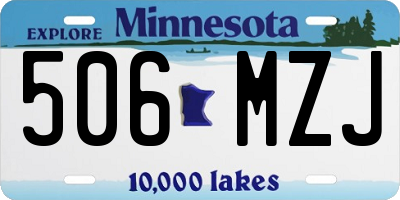 MN license plate 506MZJ