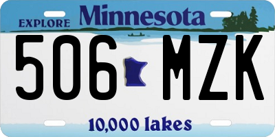 MN license plate 506MZK