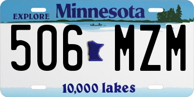 MN license plate 506MZM