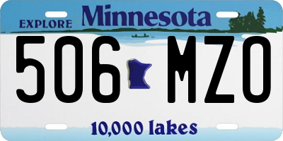 MN license plate 506MZO