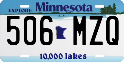 MN license plate 506MZQ