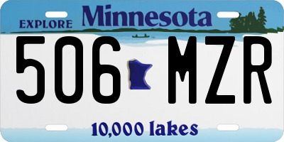 MN license plate 506MZR