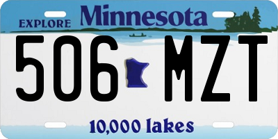 MN license plate 506MZT