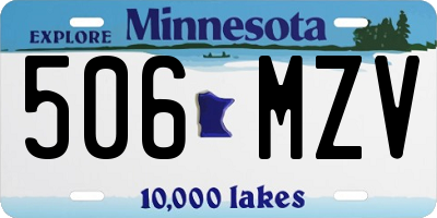 MN license plate 506MZV