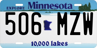 MN license plate 506MZW
