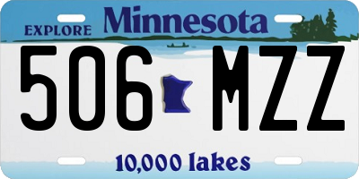 MN license plate 506MZZ